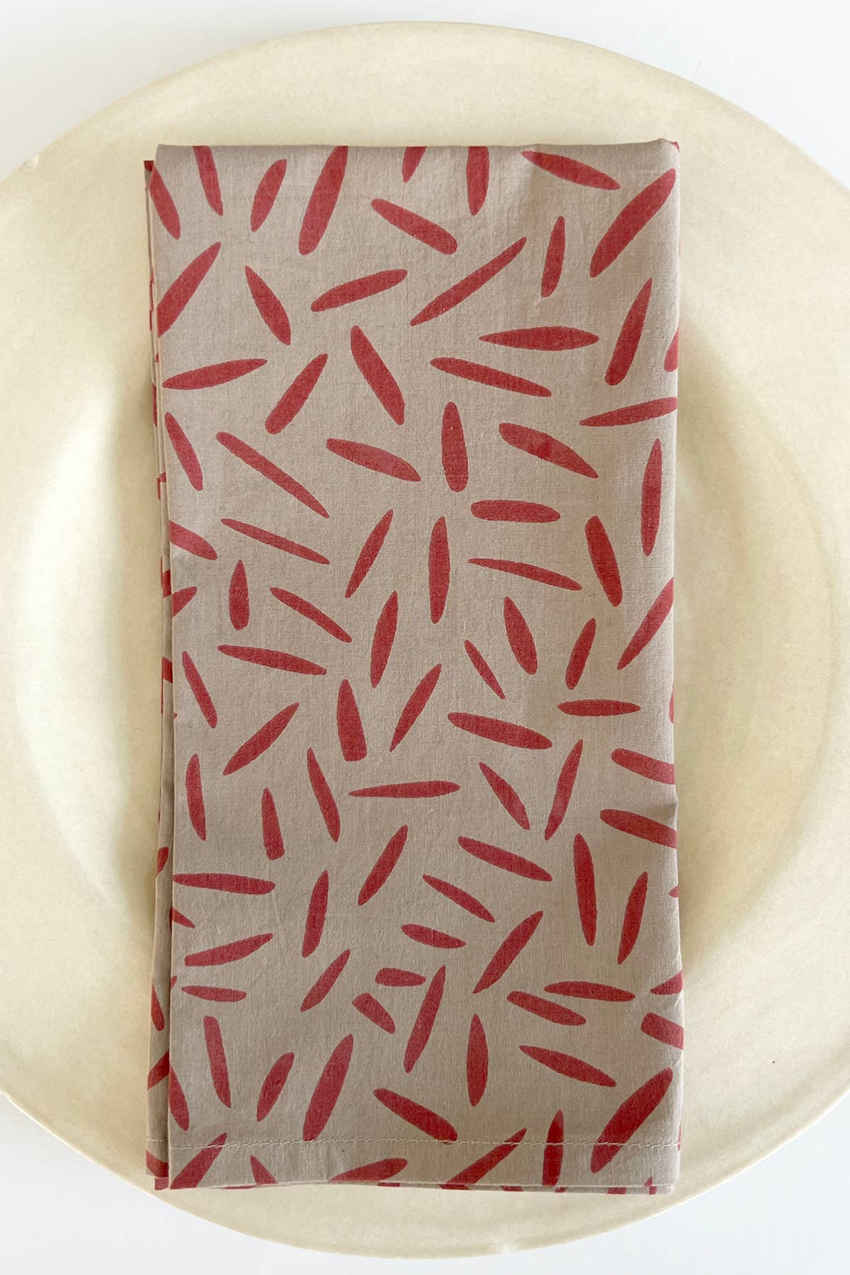 Napkins (Set of 4): Small Totem Brown/Citron