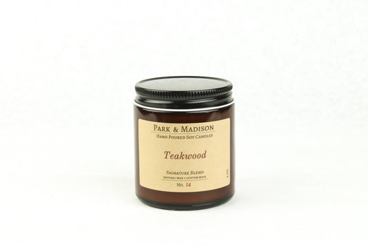 Teakwood Soy Candle: 8 oz.
