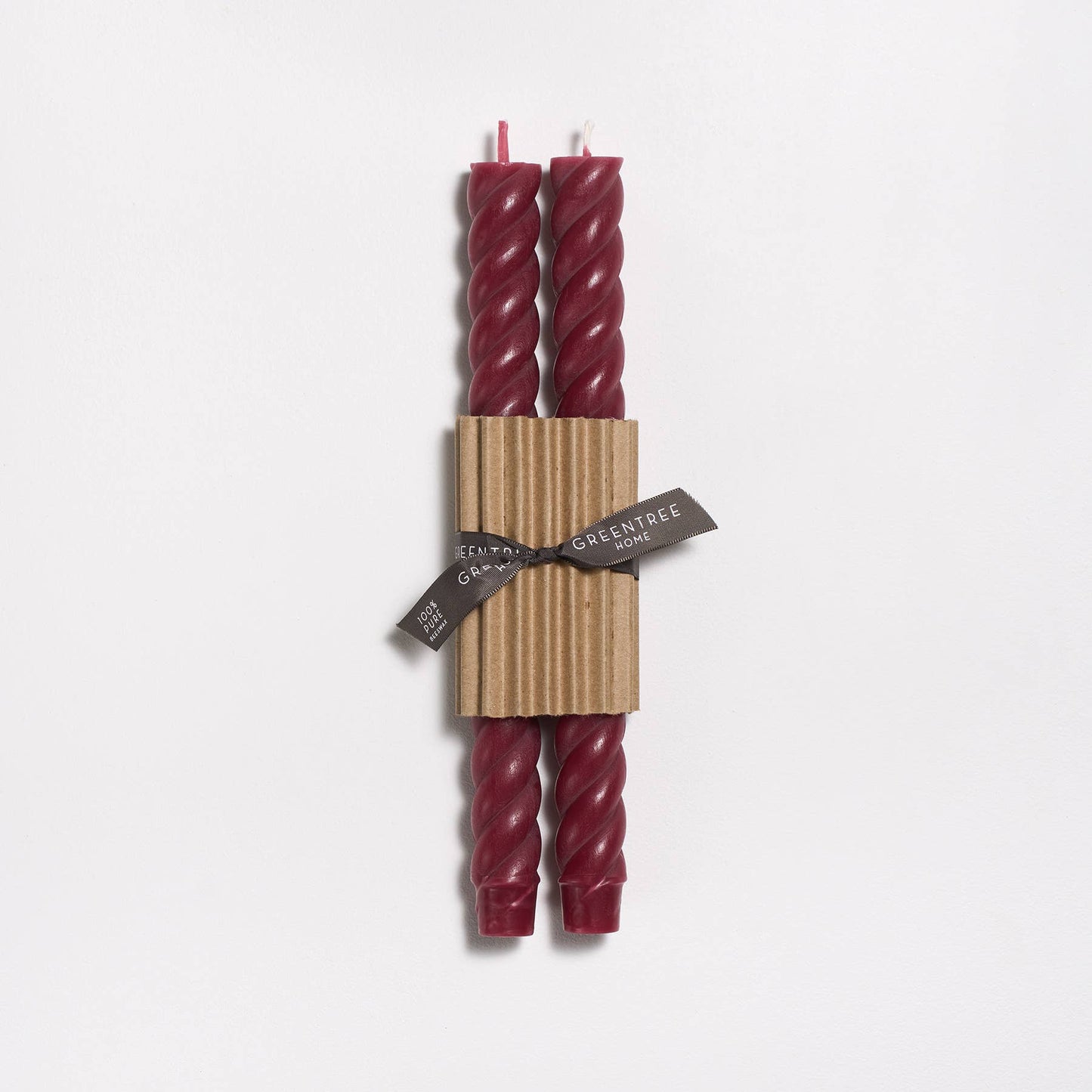 10" Rope Taper Candles: Terra-cotta
