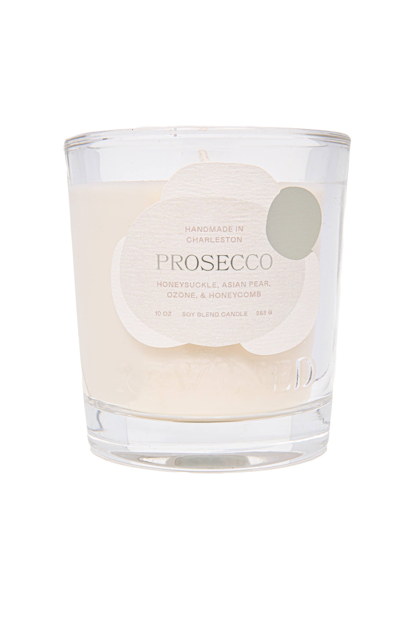 Rewined Prosecco Candle 10 oz: 100% soy wax