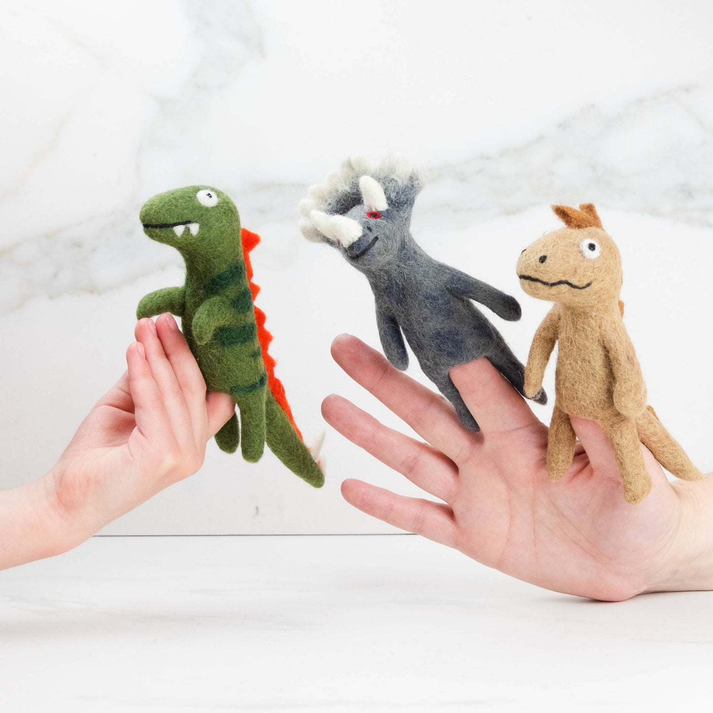 Felt Dinosaur Finger Puppets, 6 for $31.50