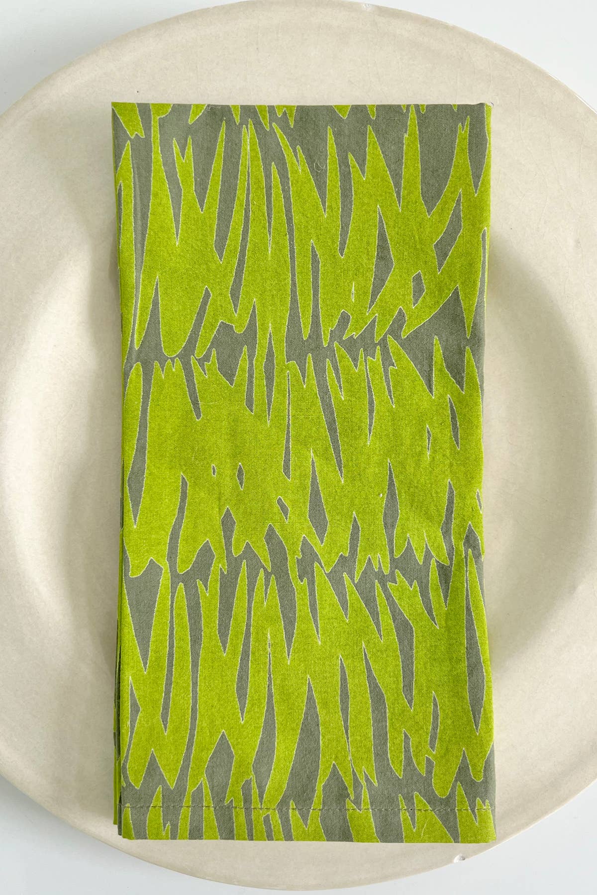 Napkins (Set of 4): Small Totem Brown/Citron