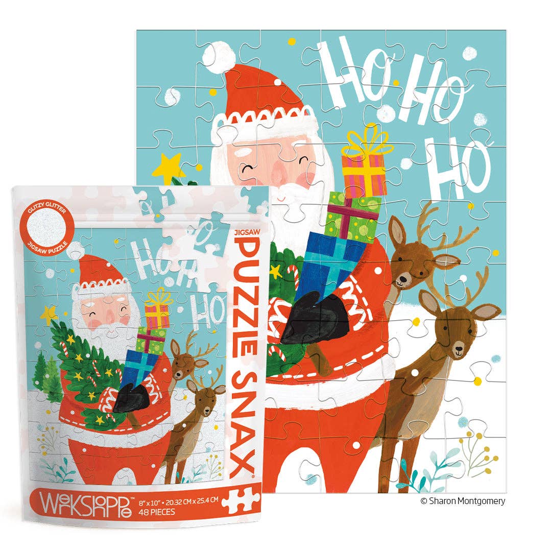 Ho Ho Ho Santa 48 Piece Puzzle Snax Stocking Stuffer