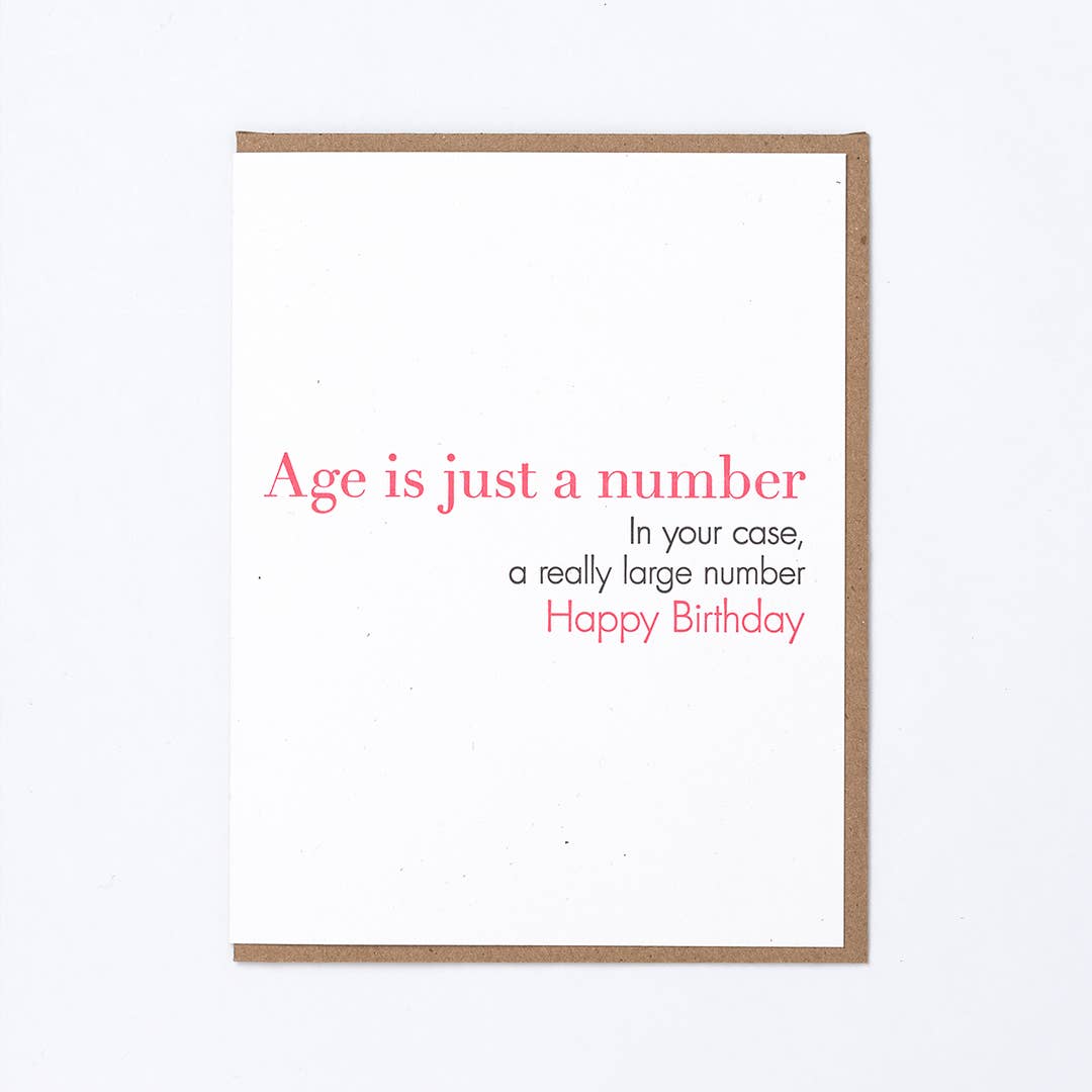 Number Birthday Greeting Card