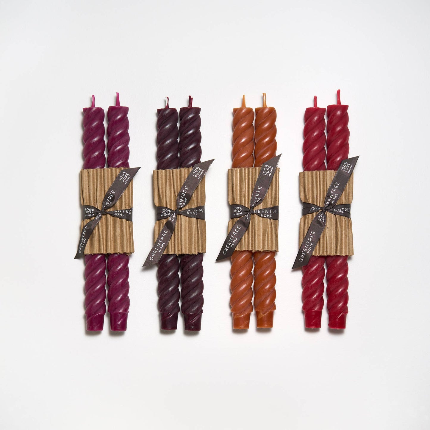 10" Rope Taper Candles: Terra-cotta