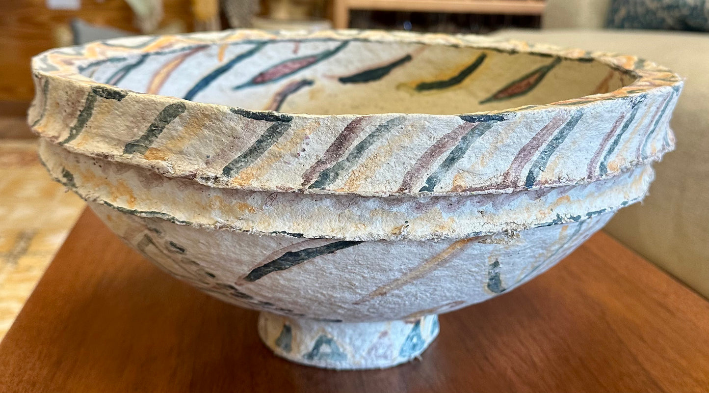 Vintage Paper Mache Decorative Bowl
