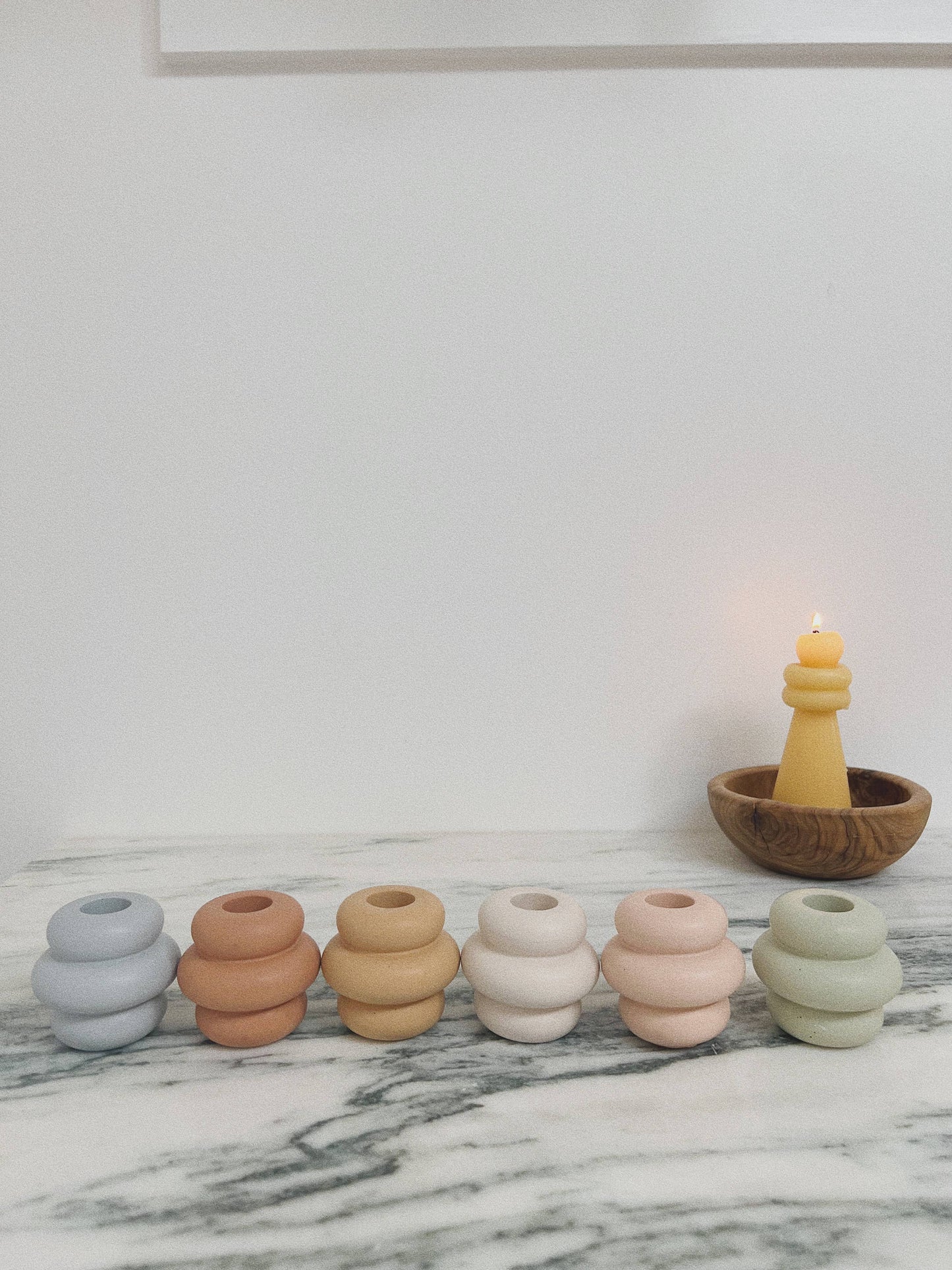Stacked candle holder no.2: Sand