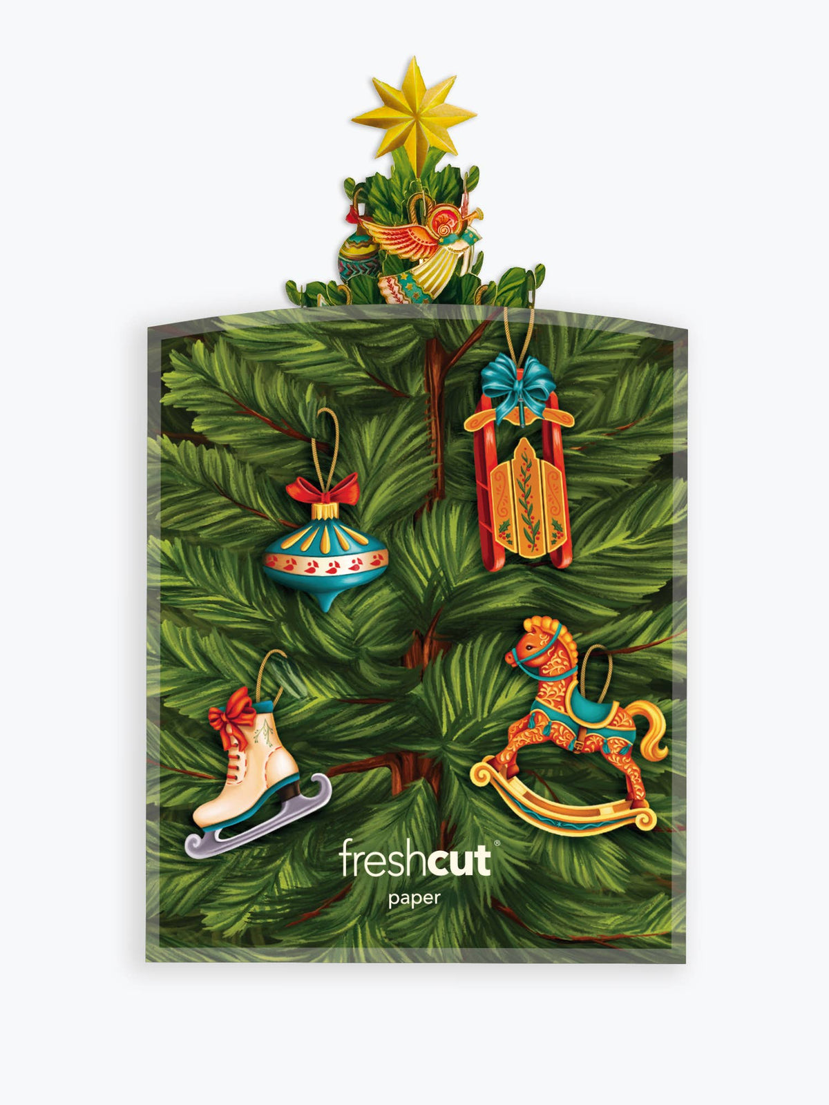 Mini Christmas Tree (10 Mini Pop-Up Greeting Cards)