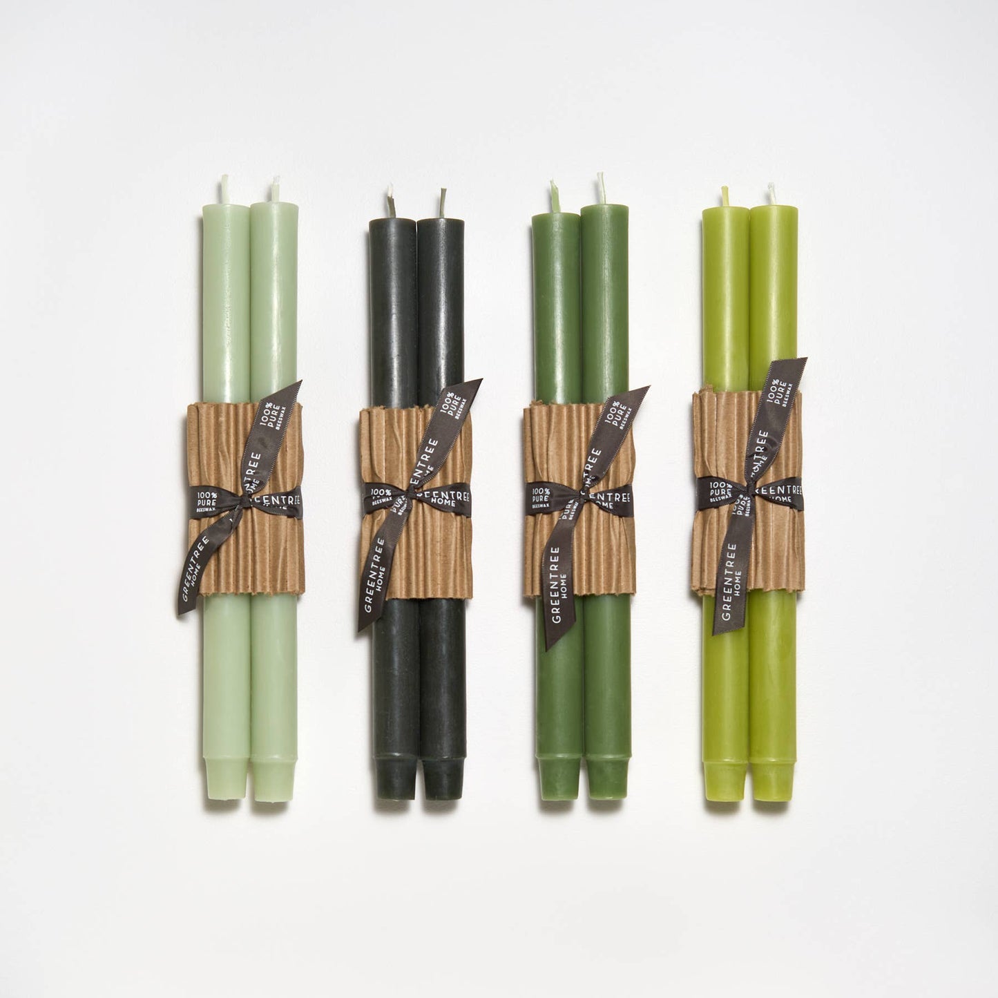 12" Church Taper Candles: Celadon