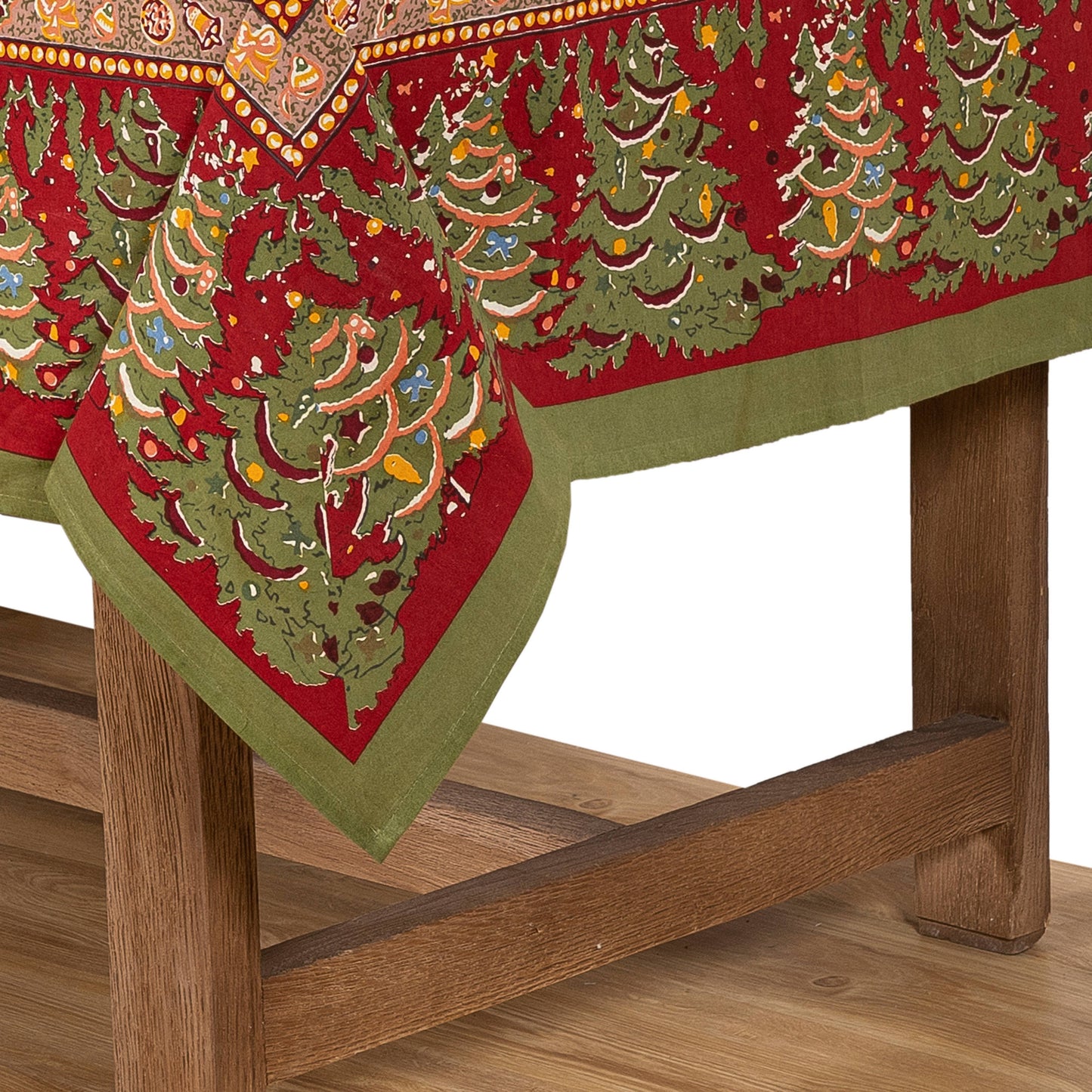 Noel Red & Green | French Tablecloths: 71" x 128"