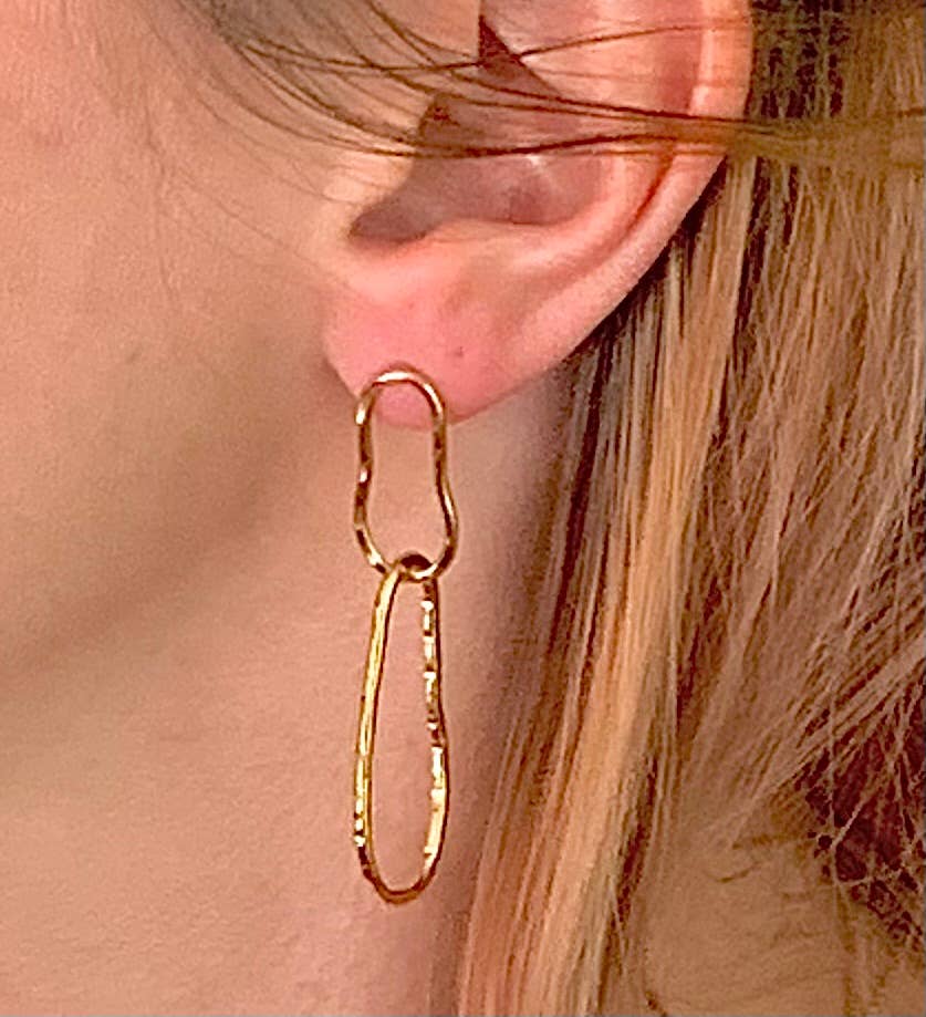Double Link Oyster Earrings