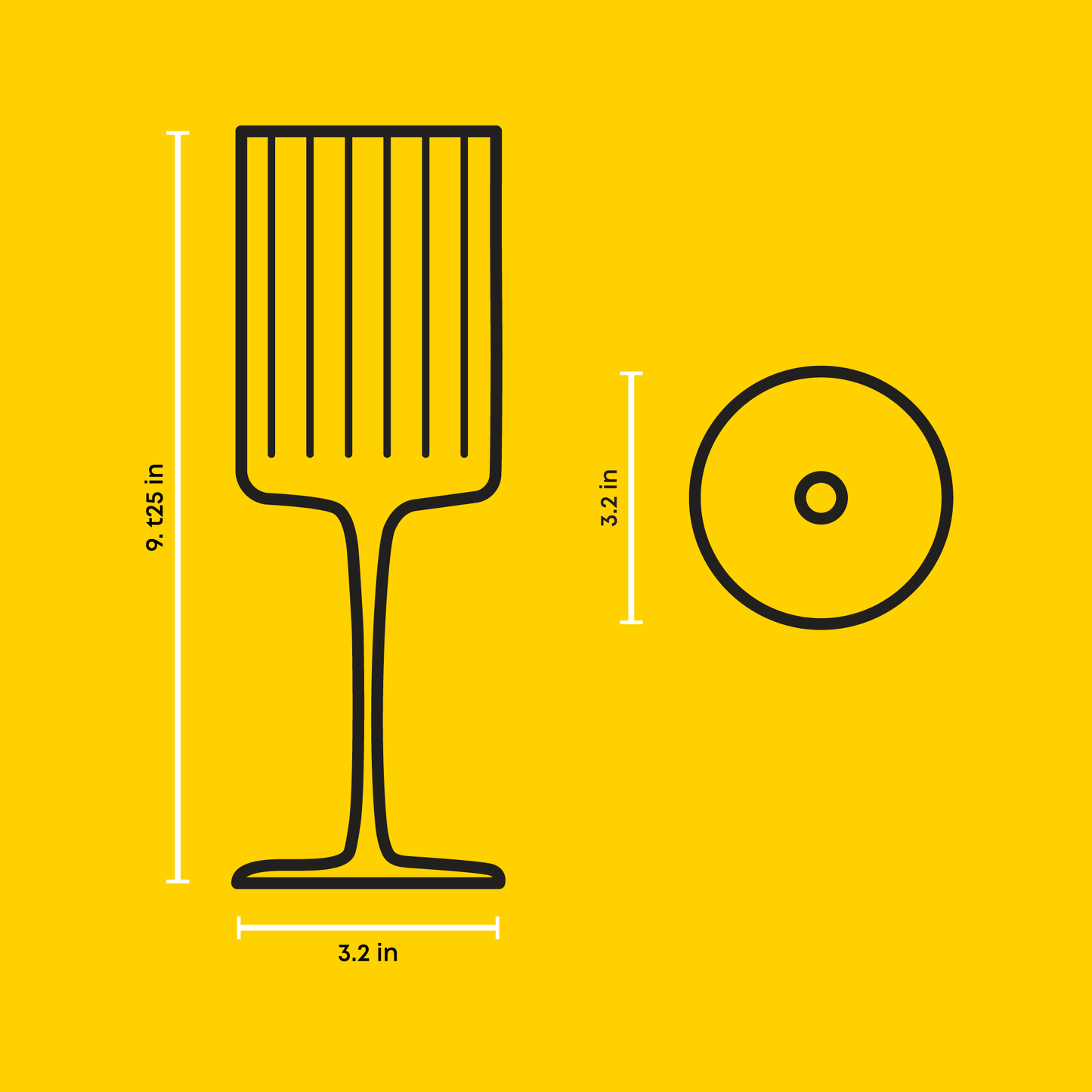 Elle Fluted Cylinder Wine Glass