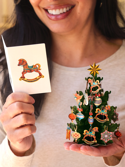 Mini Christmas Tree (10 Mini Pop-Up Greeting Cards)