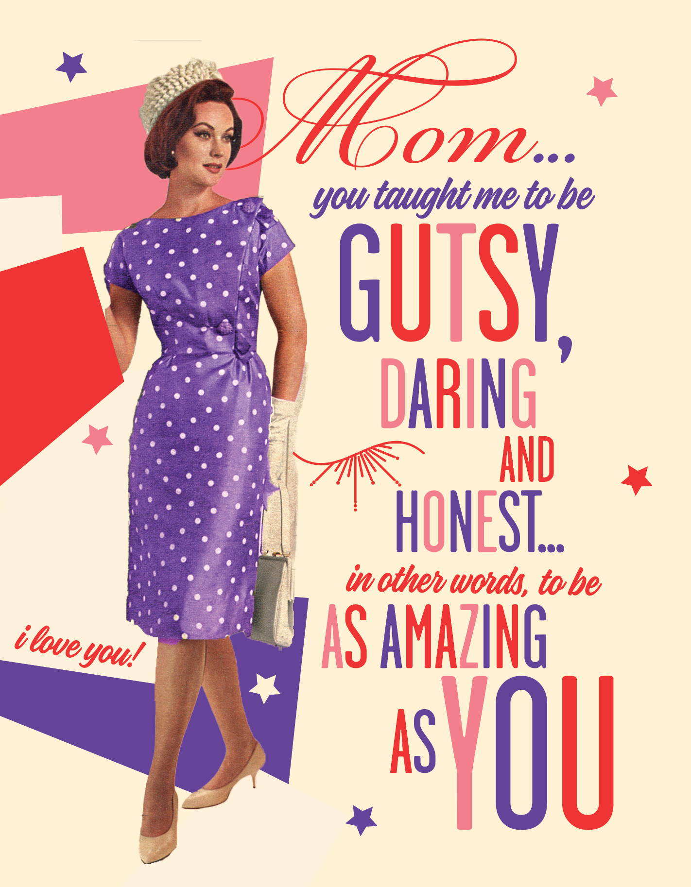 GUTSY MOM mother's day card