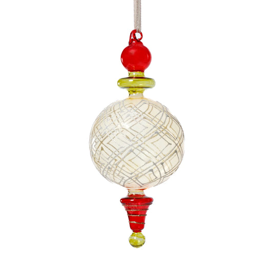 Clear Sparkle Festive Ornament