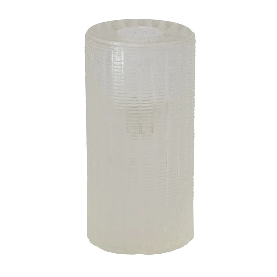 Cut Glass Candle Holder Tall