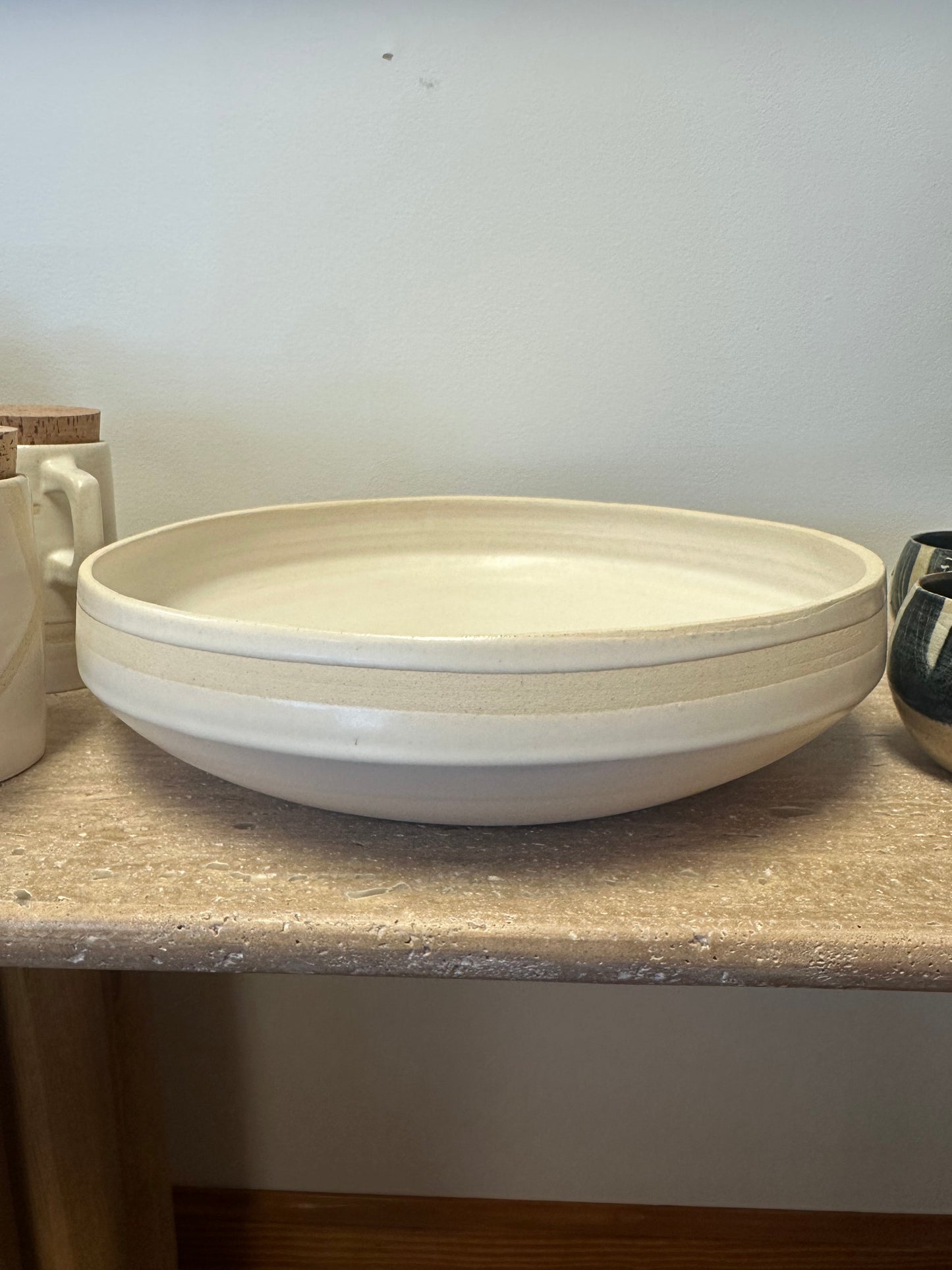Large Hand Thrown Minimalist Serving Bowl - Susan Gregory