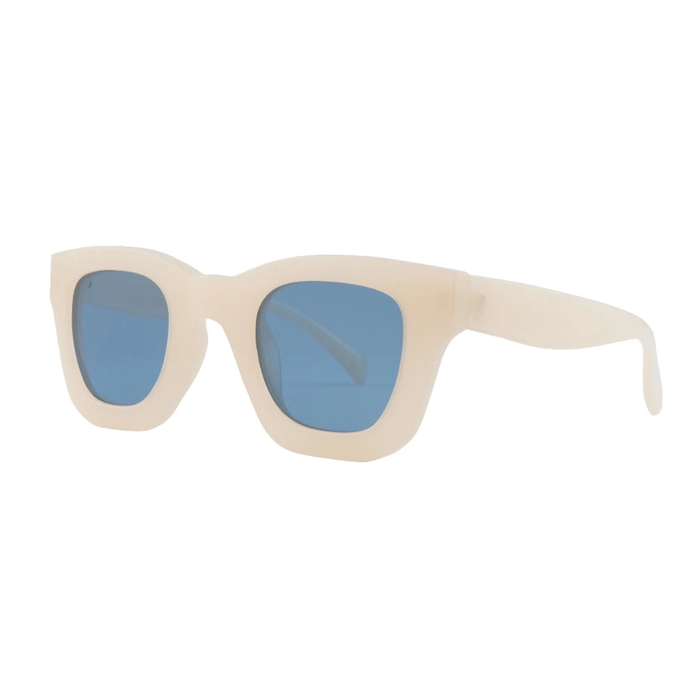 Ronan Ivory w/Blue Lens Sunglasses