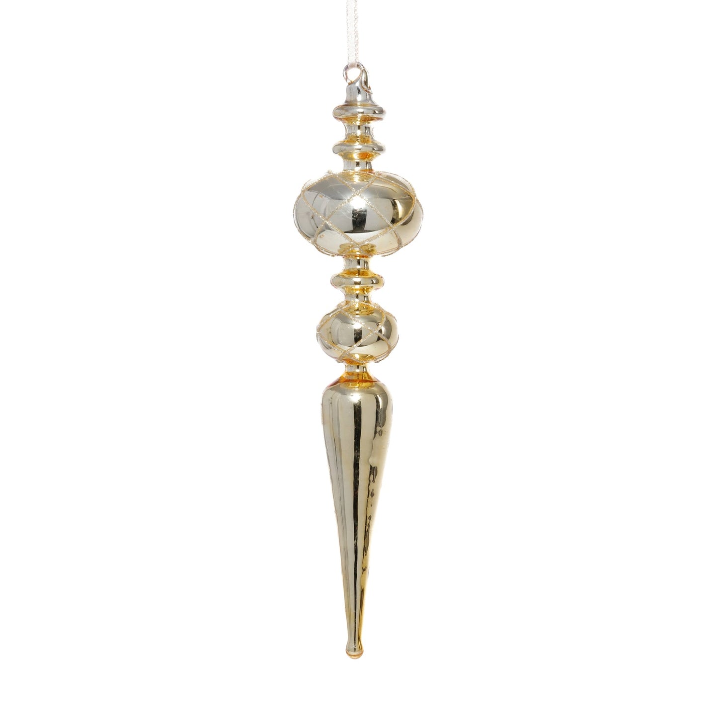 Metallic Gold Finial Ornament