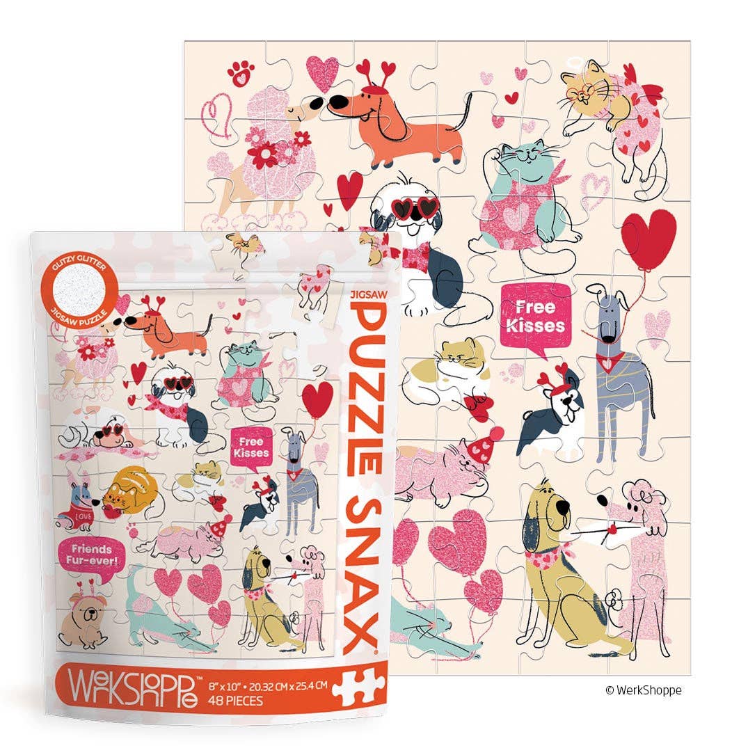 Friends Fur-Ever 48 Piece Puzzle Snax | Valentine's Day
