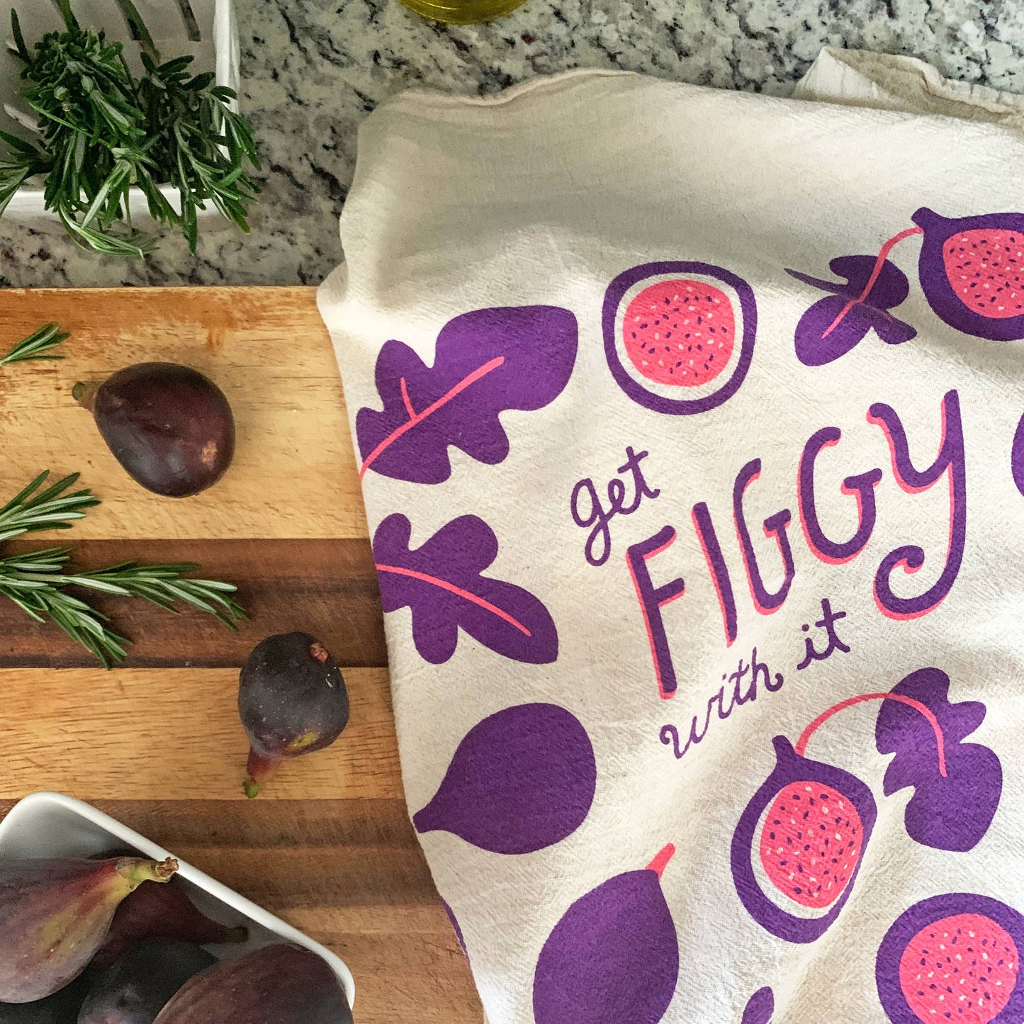 FIGS + OLIVES (Fig, Olive) - Tea Towel Set oF 2