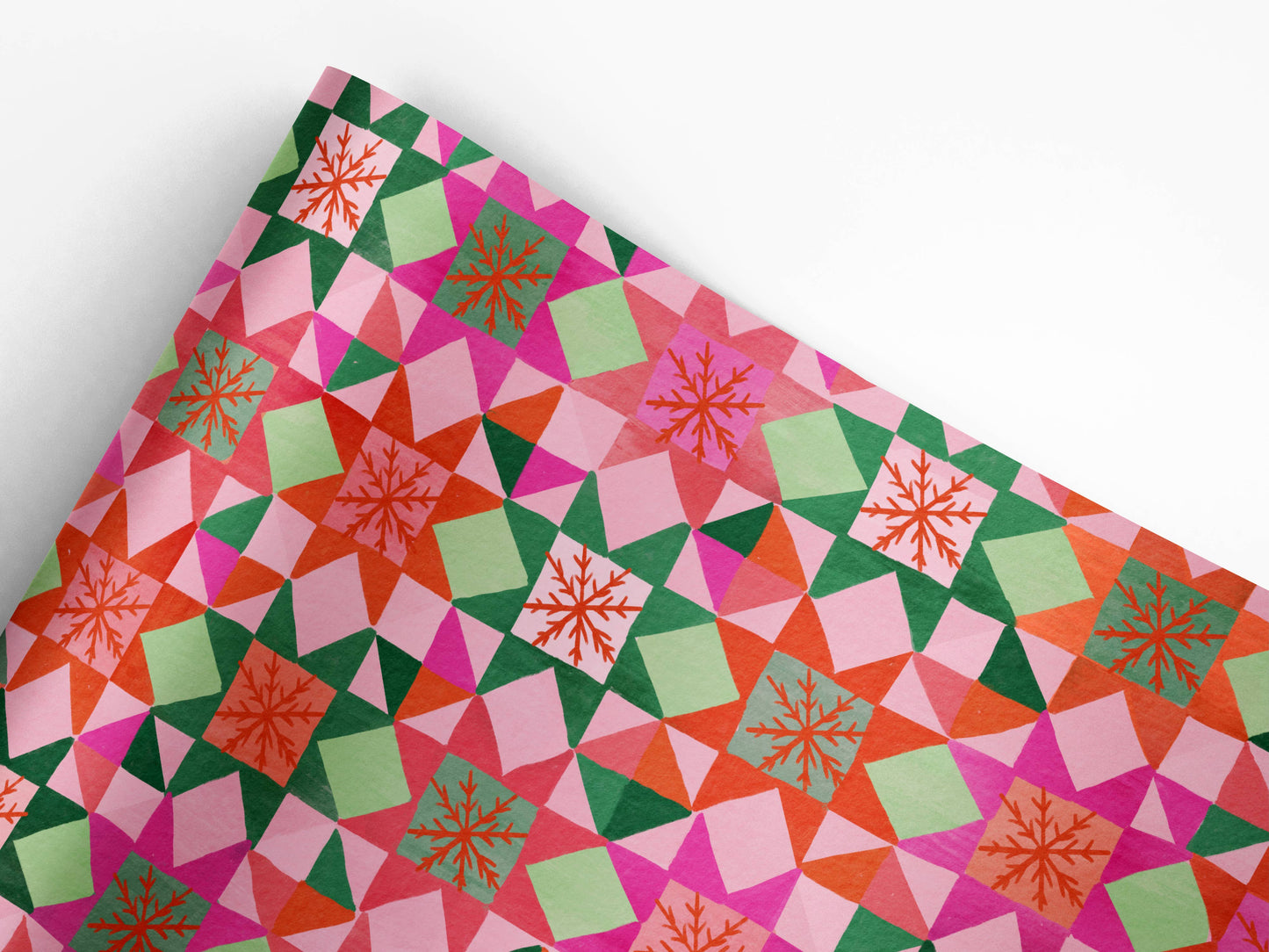 Snowflake Quilt Wrap: Roll of 2 Sheets
