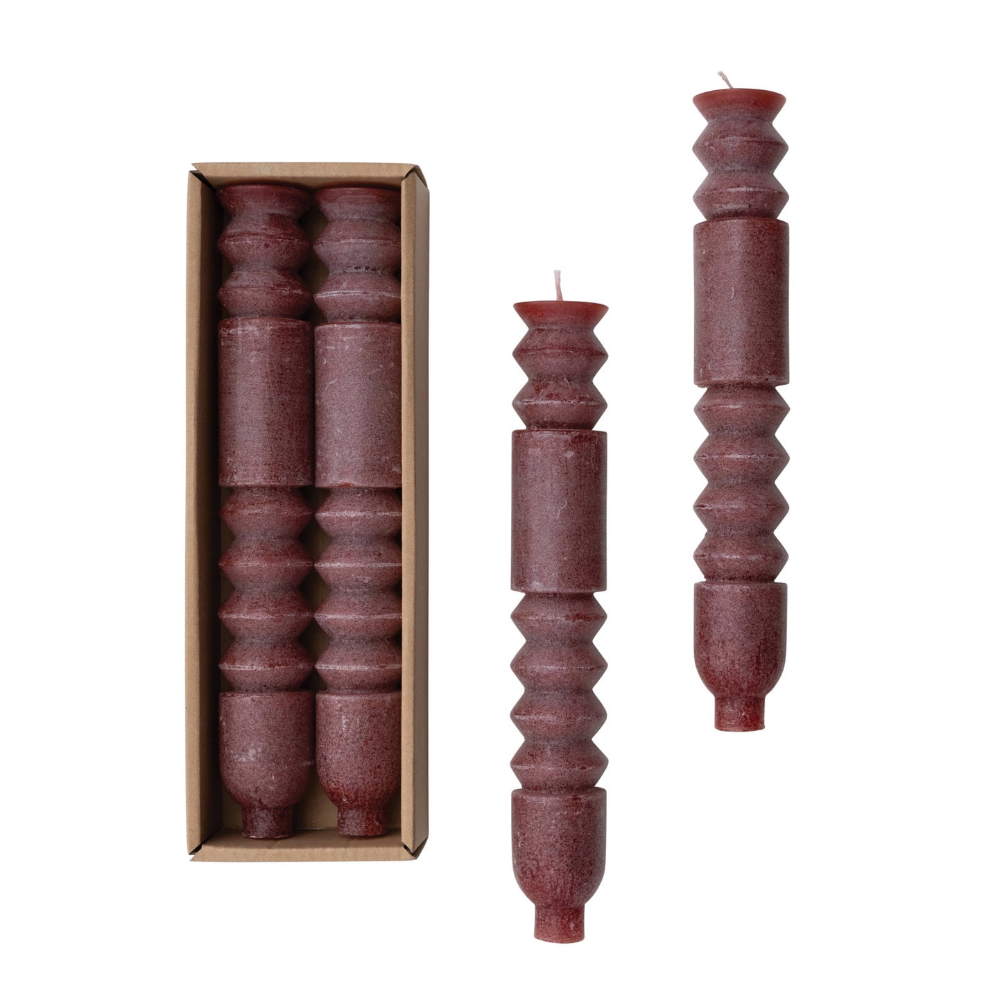 Unscented Totem Taper Candles in Box, Set of 2