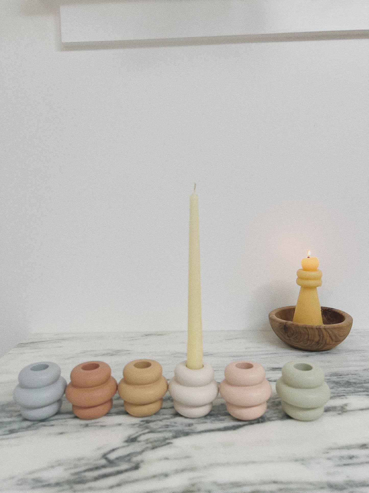Stacked candle holder no.2: Sand