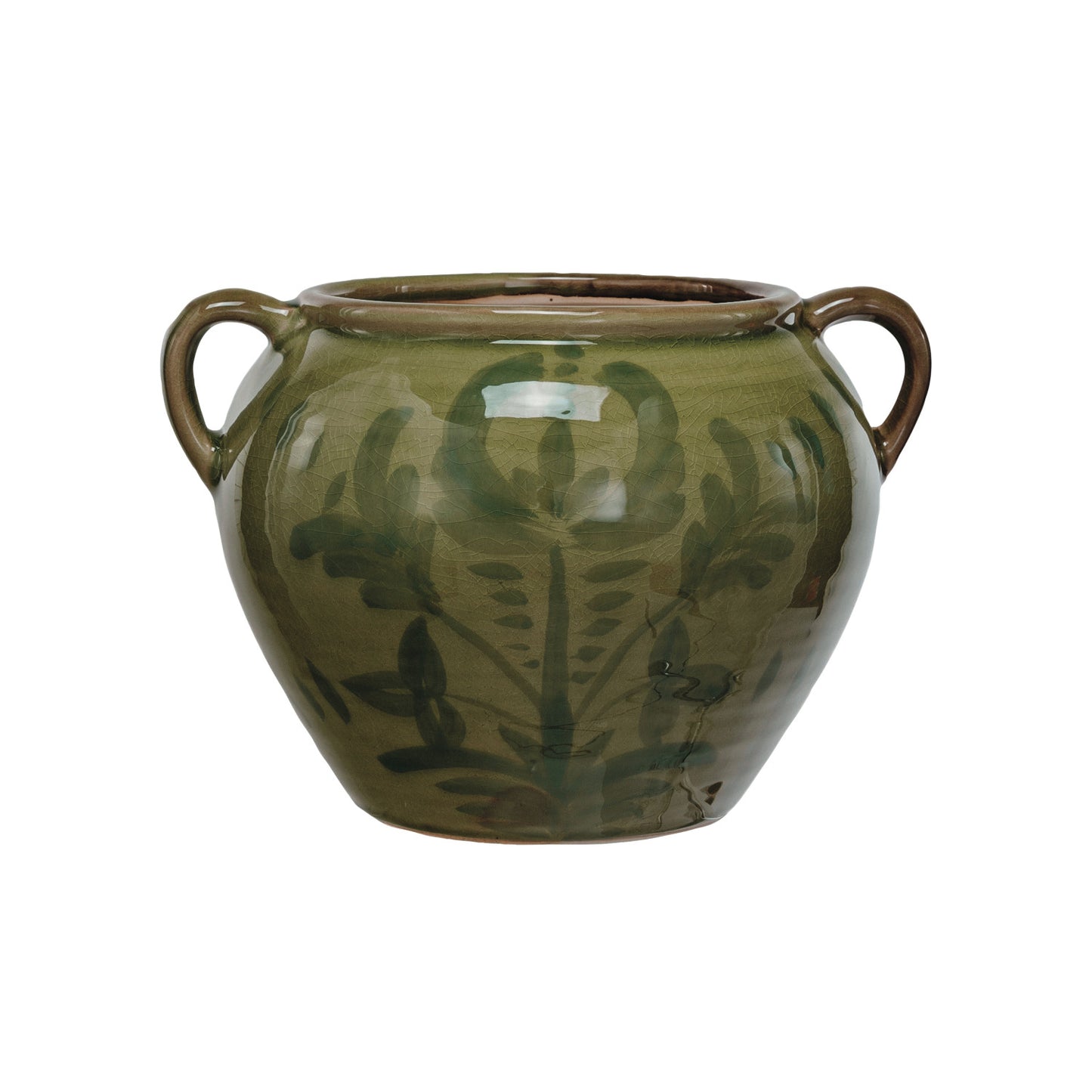 Hand Painted Terra-cotta Urn