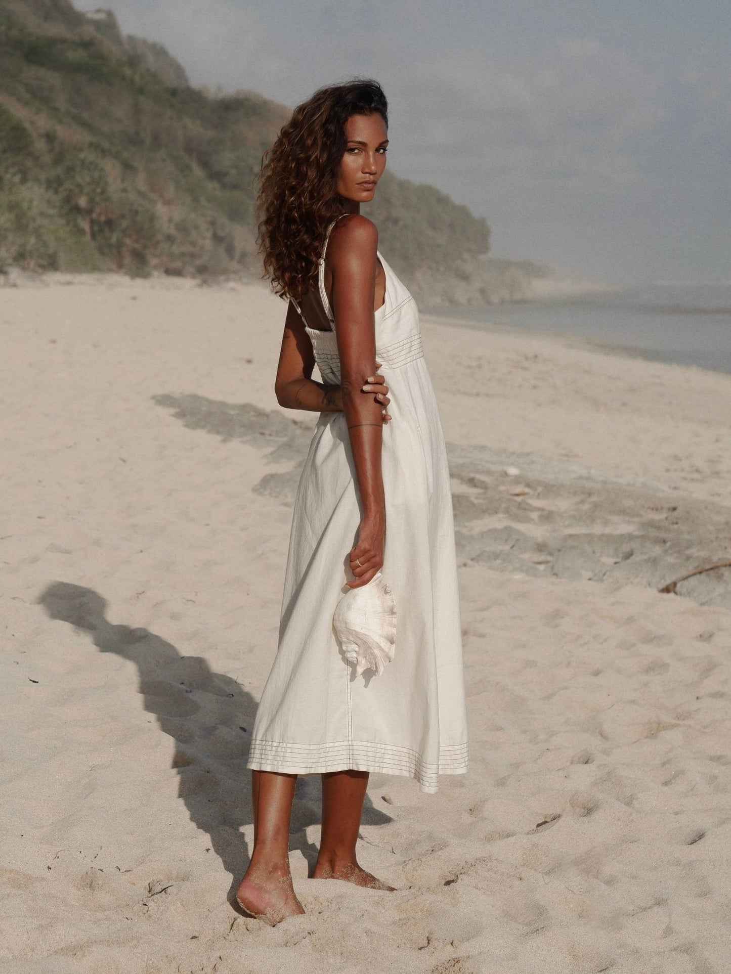 Eva Maxi Dress - Natural: Natural / Small/Medium