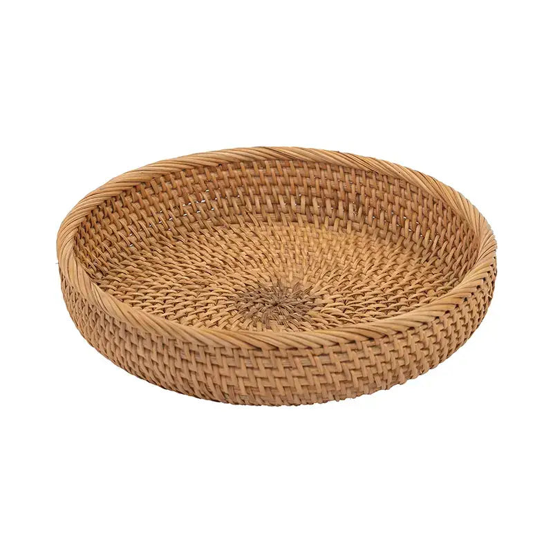 Round Rattan Tray (set of 3)