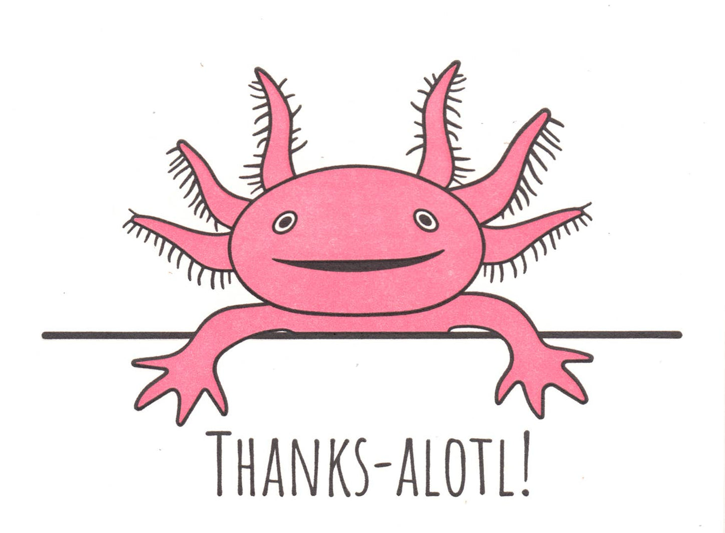 Axolotl Thanks Greeting Card