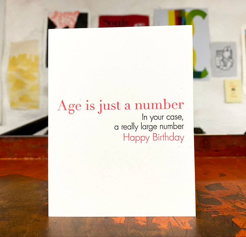 Number Birthday Greeting Card
