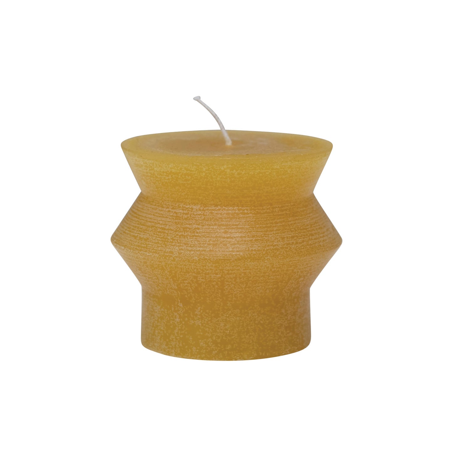 Short natural totem pillar candle