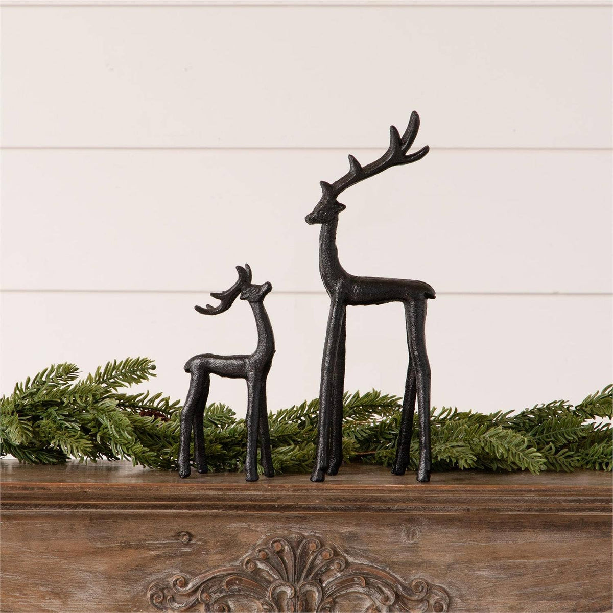 Wrought Iron Reindeer (Set Of 02)