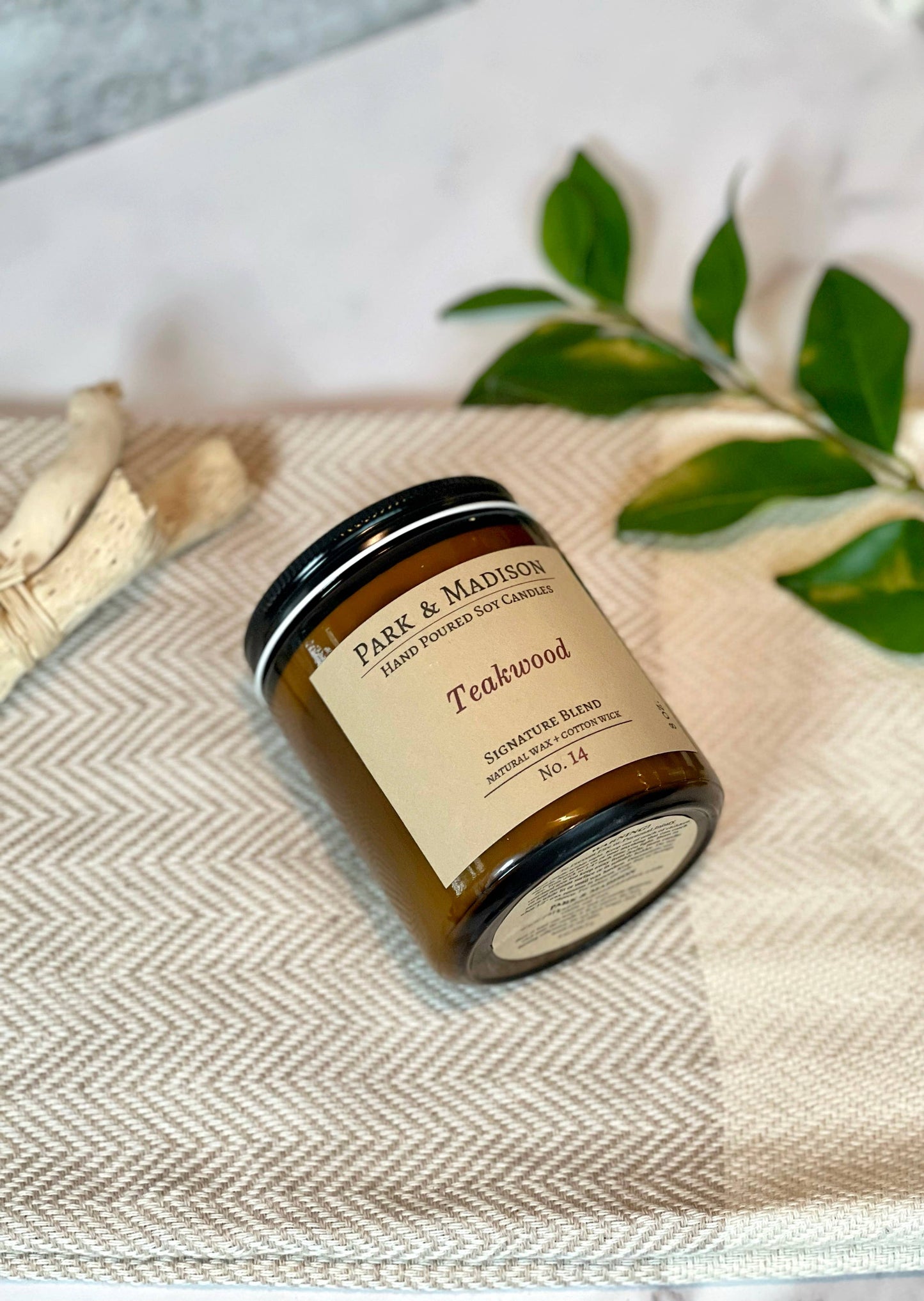 Teakwood Soy Candle: 8 oz.