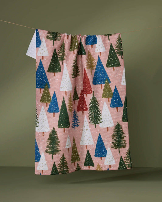 Snowdrift Pines Tea Towel