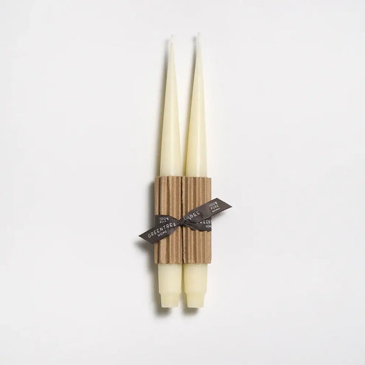 Apollo Taper Handmade Beeswax Candles: Cream