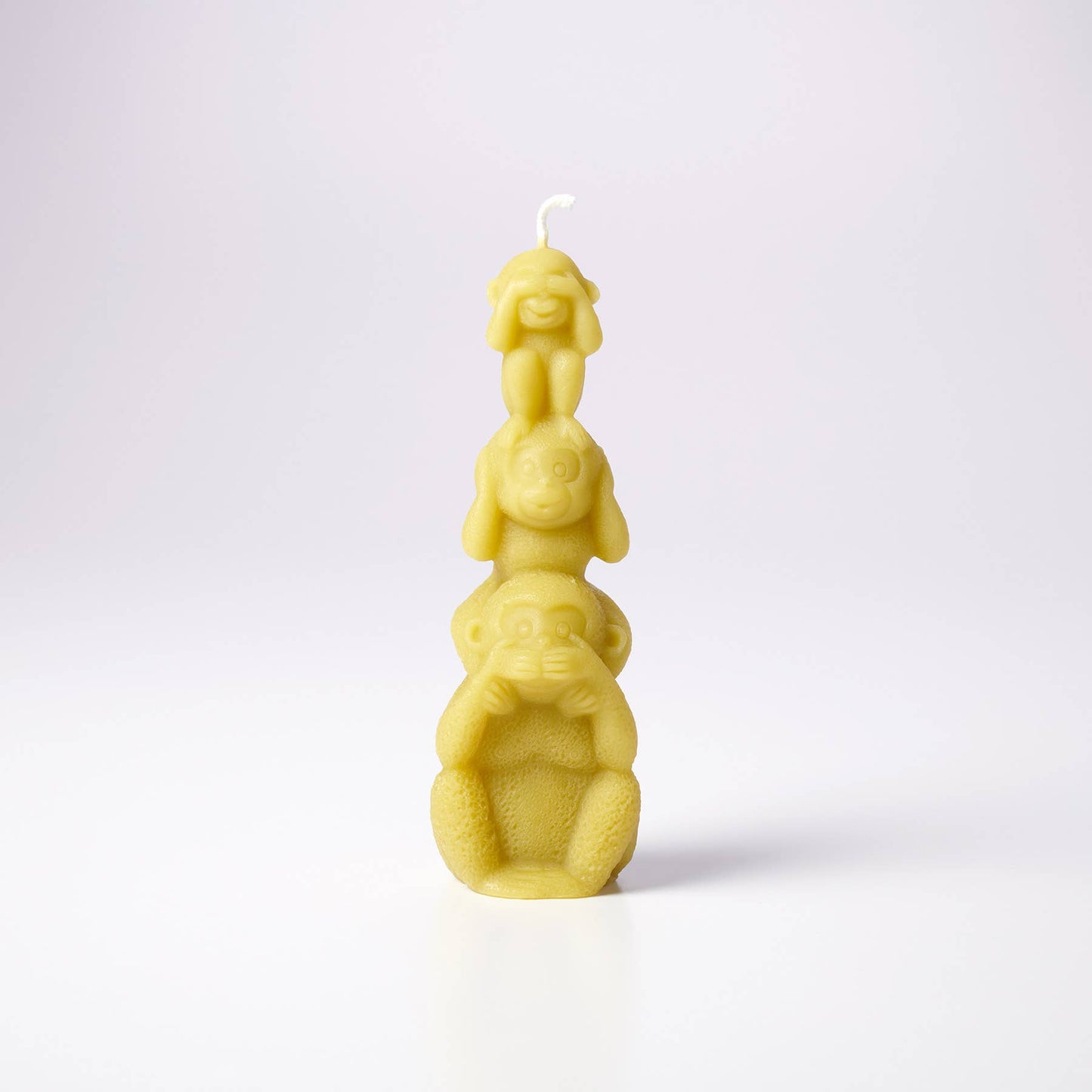 Wise Monkey Handmade Beeswax Sculptural Animal Candle: Peacock