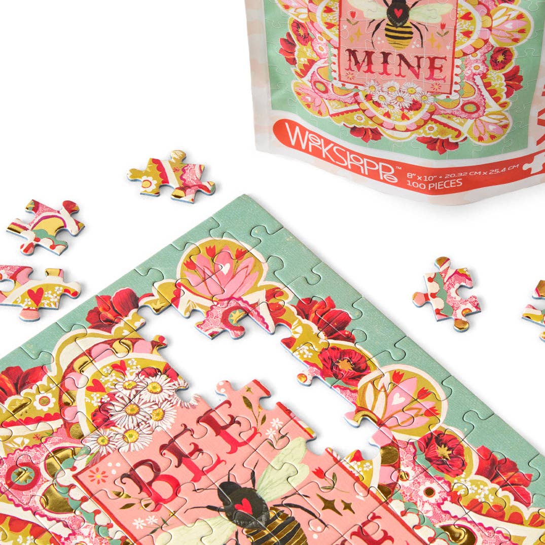 Bee Mine 100 Piece Puzzle Snax | Valentine's Day