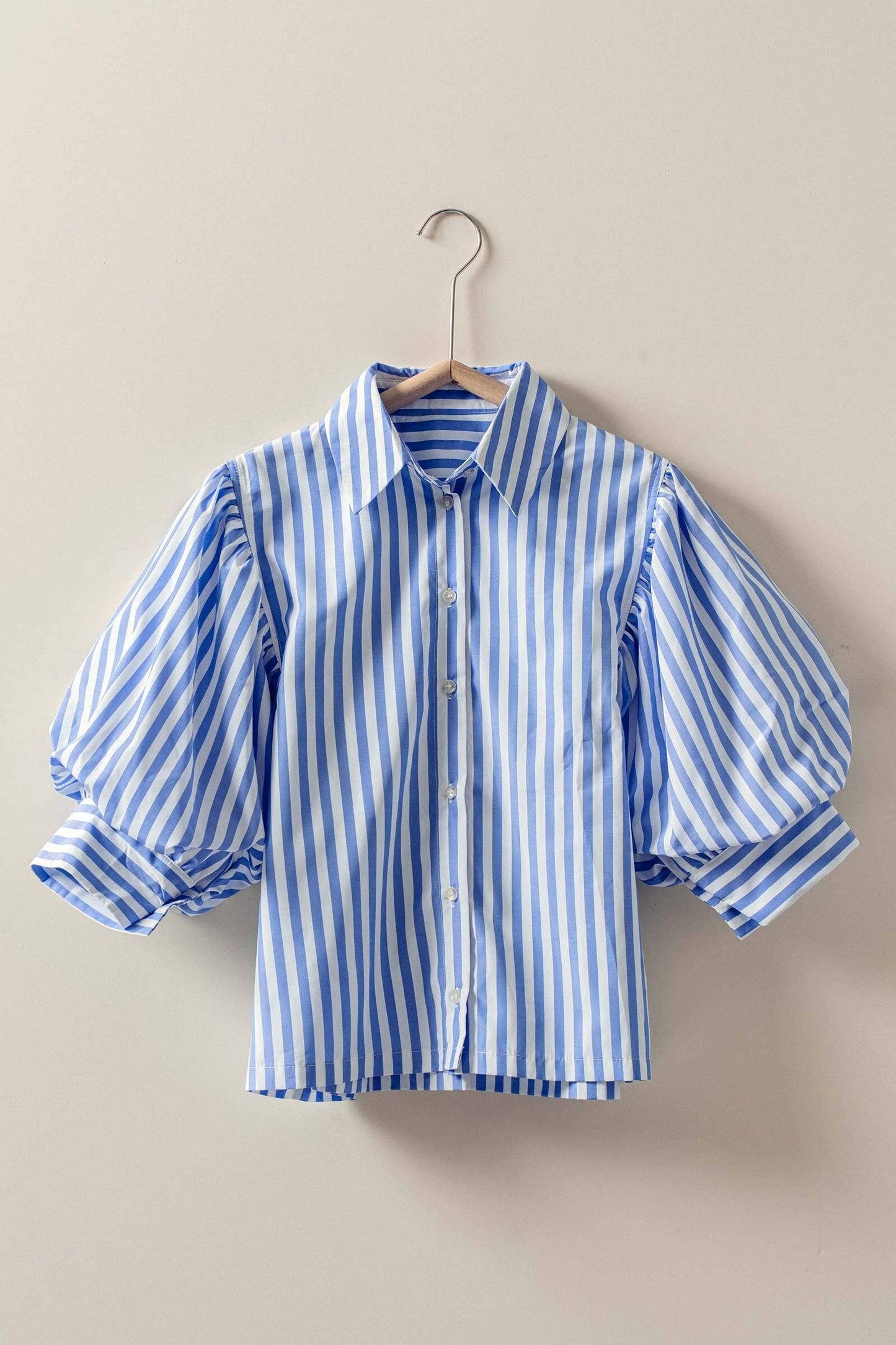 Drop Waist Blouse: WHITE STRIPE