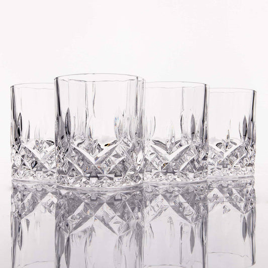 Crystal Cut Old Fashioned Whiskey Glasses 10oz (1pc)
