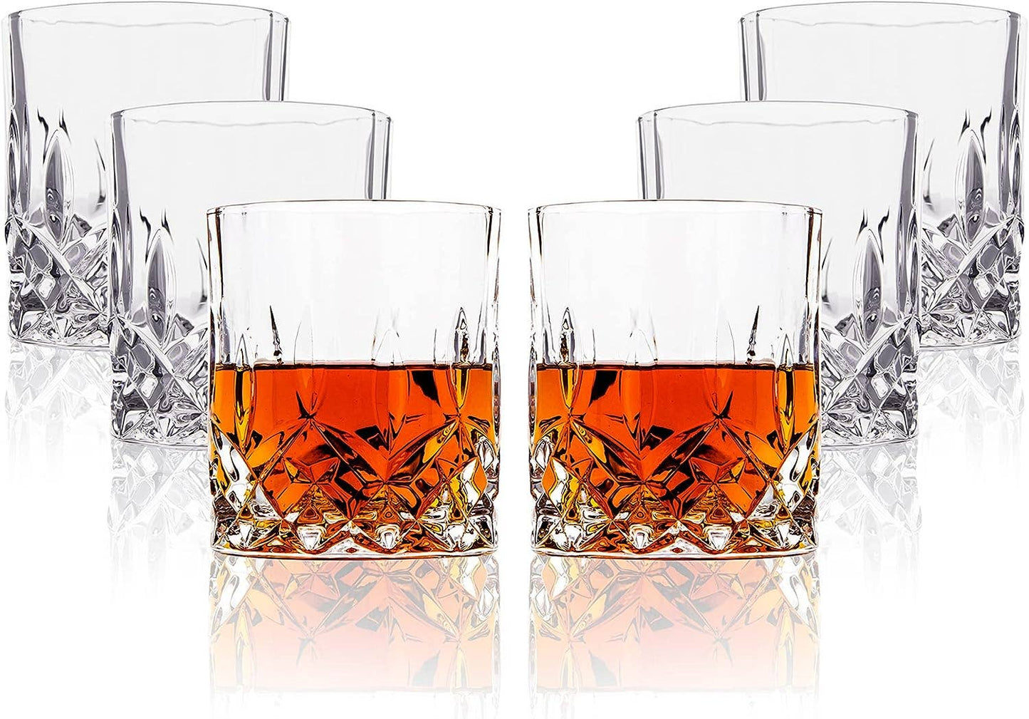 Crystal Cut Old Fashioned Whiskey Glasses 10oz (1pc)