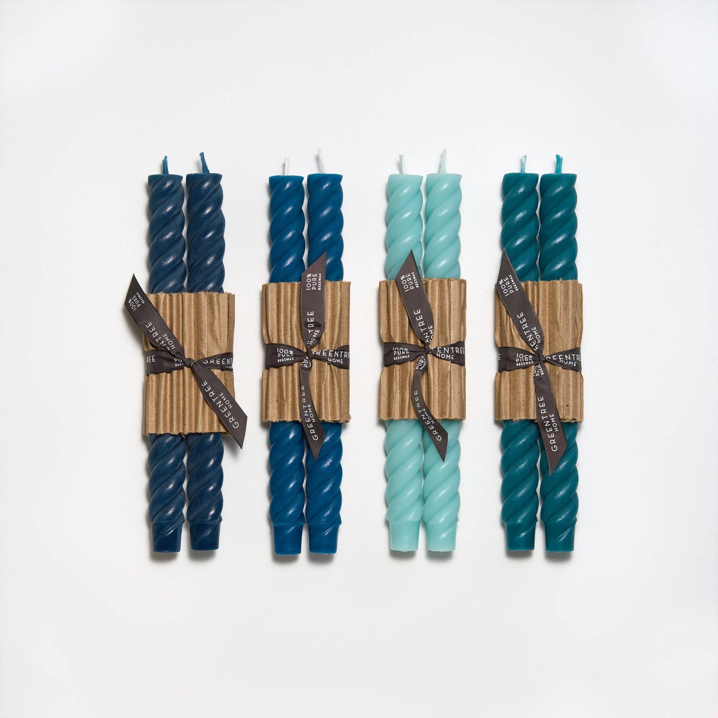 10" Rope Taper Candles: Turquoise