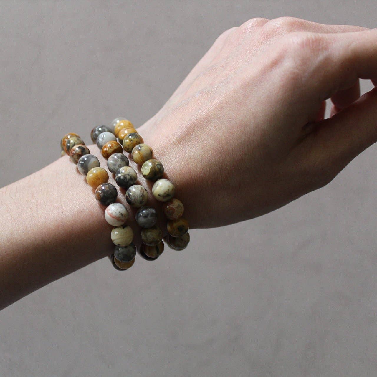 Crazy Lace Agate Bracelet 8mm or 6mm - Crystals & Stones: 8mm