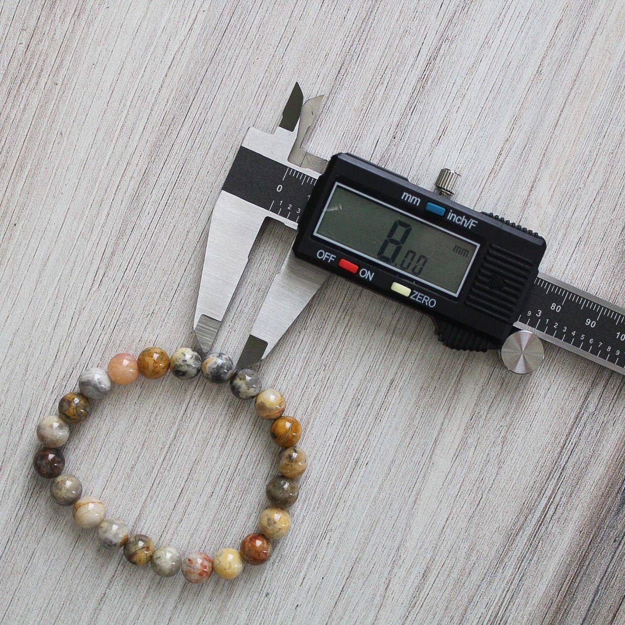 Crazy Lace Agate Bracelet 8mm or 6mm - Crystals & Stones: 8mm