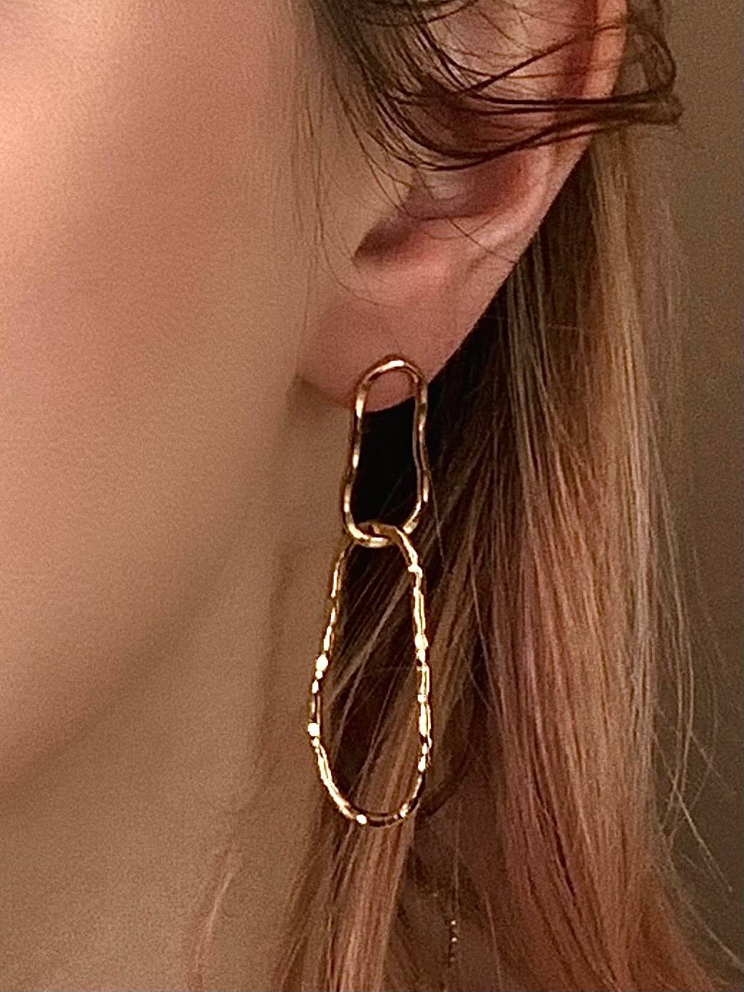 Double Link Oyster Earrings