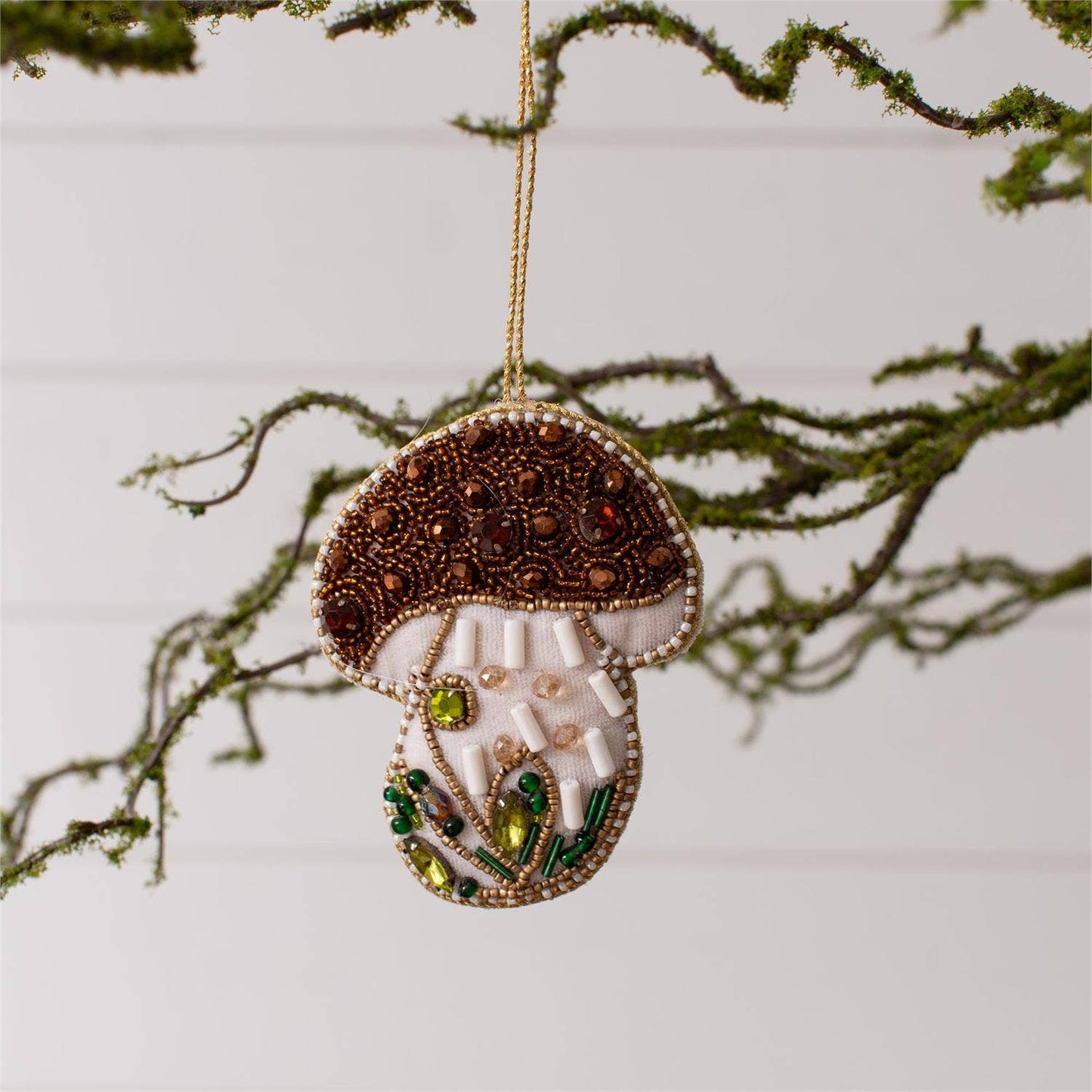 Beaded Mushroom Ornament