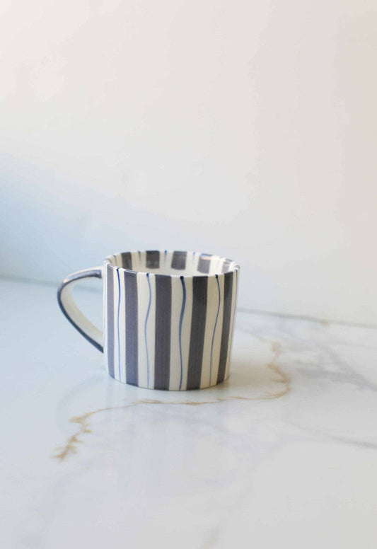 Simple Striped Mugs: Blue