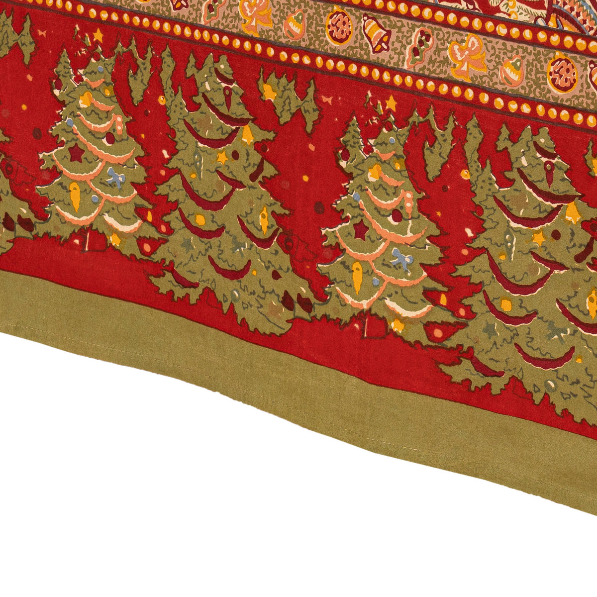 Noel Red & Green | French Tablecloths: 71" x 106"